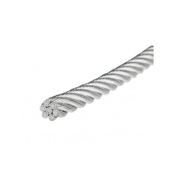 Kit 1m50 câble 7x7 4mm serti en inox + tendeur articulé en inox.