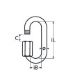 Maillon rapide en inox A4