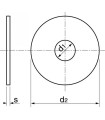 Rondelles plates Extra Large (LL) inox A4