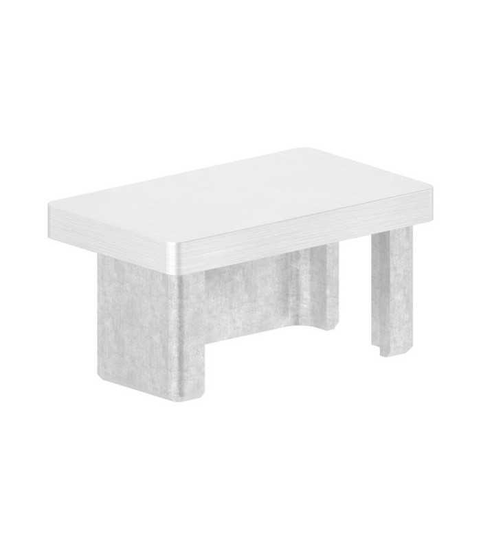 Embout plat rectangulaire inox