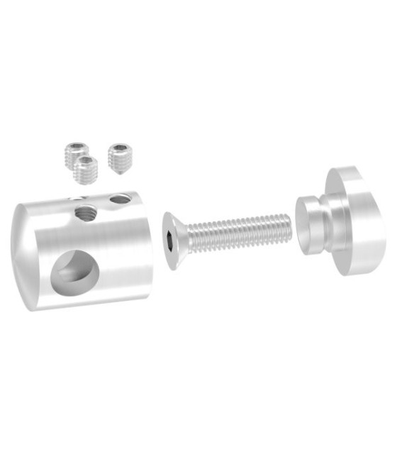 Support de lisse droit inox