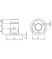 Platine murale articulée inox pour tube