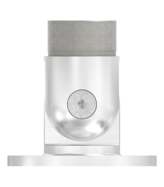 Platine murale articulée inox pour tube