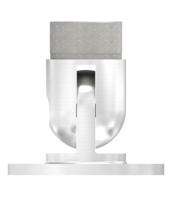 Platine murale articulée inox pour tube