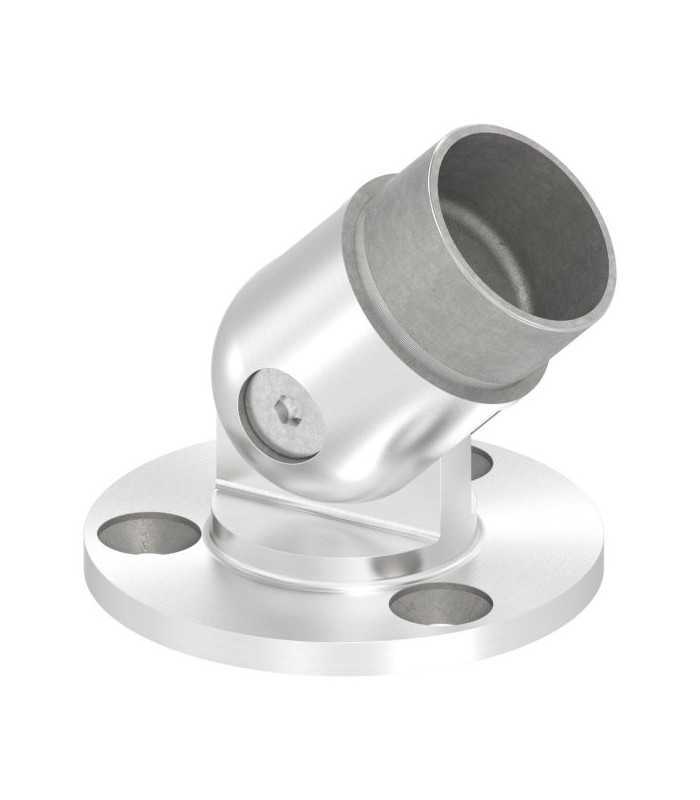 Platine murale articulée inox pour tube