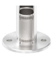 Platine au sol inox à manchonner sur tube inox.