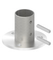 Platine au sol à la française inox à visser sur tube