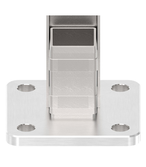 Platine au sol à la française inox à visser sur tube