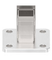 Platine au sol à la française inox à visser sur tube