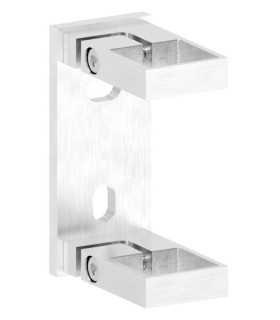 Platine mural à l'anglaise rectangulaire inox pour carré
