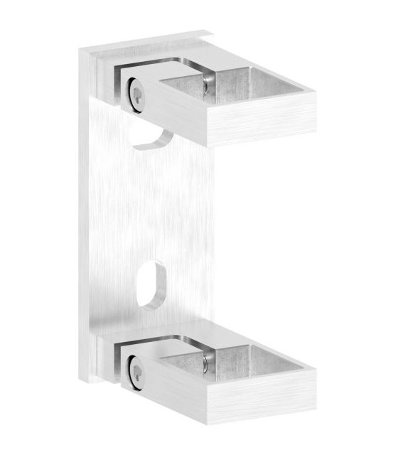 Platine mural à l'anglaise rectangulaire inox pour carré