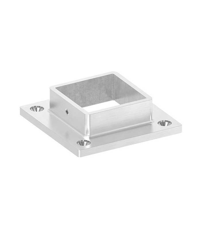 Platine mural inox pour carré