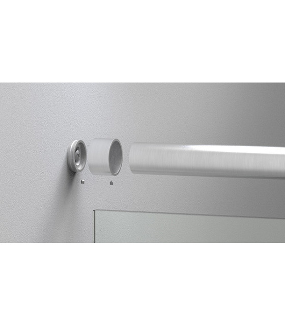 Platine mural inox fixation intérieure pour tube