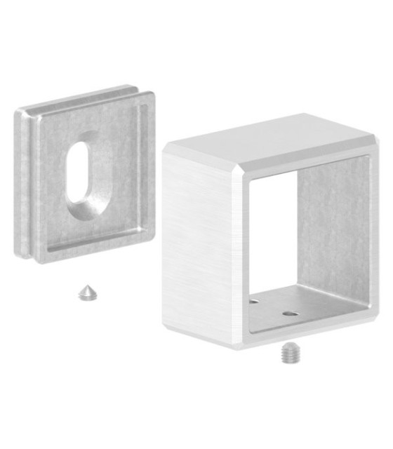 Platine inox fixation intérieure pour carré