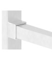 Platine inox fixation intérieure pour carré