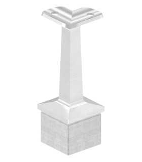 Support main courante angle 90° inox pour carré