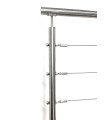 Poteau inox à la française 5 câbles