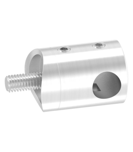 Poteau inox à l'anglaise 5 câbles pour garde-corps