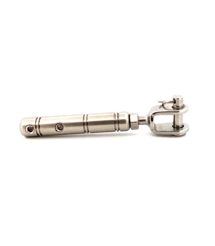 Tendeur chape inox - gauche câble de 3 à 4 mm Tendeur chape inox - gauche câble de 3 à 4 mm