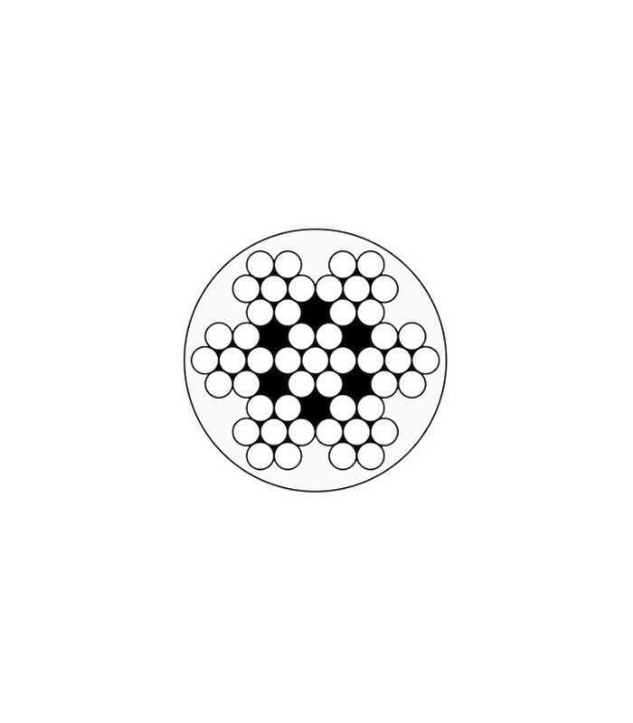 Câble inox gainé PVC 7x7 A4 marine au mètre linéaire