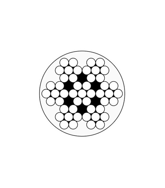 Câble inox gainé PVC 7x7 A4 marine au mètre linéaire