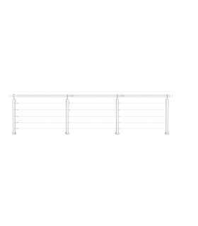 Kit garde-corps inox complet 3m60
