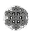 Kit 2m câble 7x7 inox 4mm serti + tendeur inox