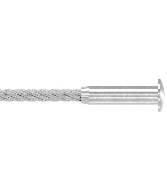 Kit 1m50 câble 7x7 4mm serti en inox + tendeur articulé en inox.
