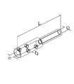 Tendeur inox avec vis et cheville - câble de 3 à 4 mm