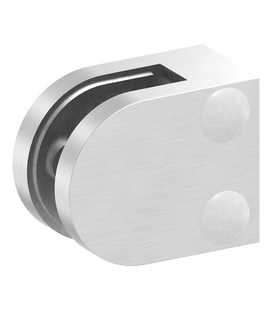 Pince à verre 50x40 dos plat demi-ronde inox