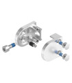 Pince à verre 50x40 dos plat demi-ronde inox