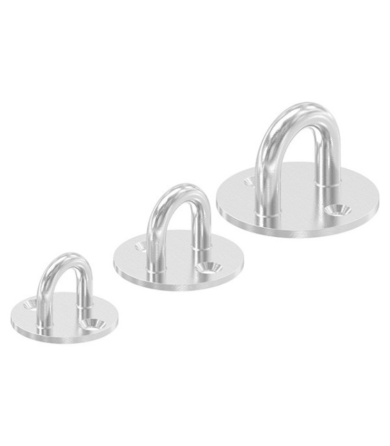 Pontet sur platine ronde inox A2