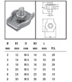 Serre câble simple inox A4