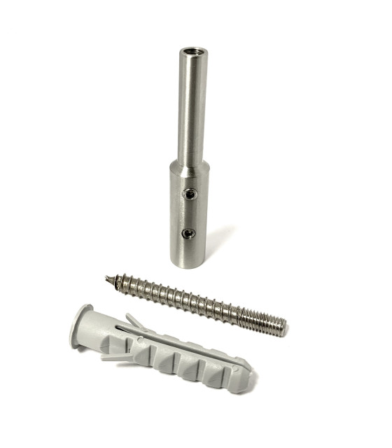 Tendeur câble à visser mur/bois - Inox A2