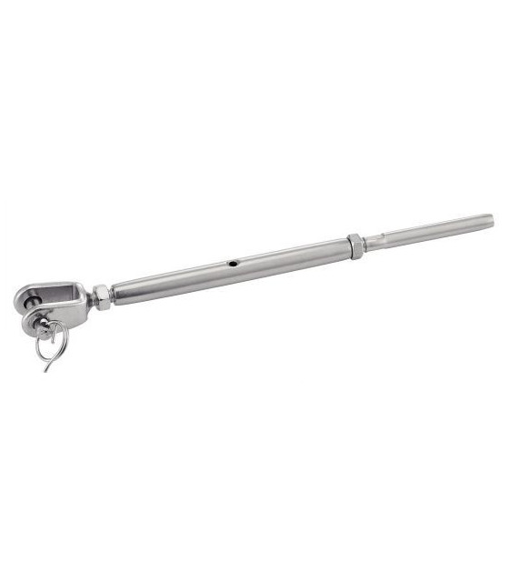 Ridoir à chape fixe soudée avec embout à sertir inox A4 marine