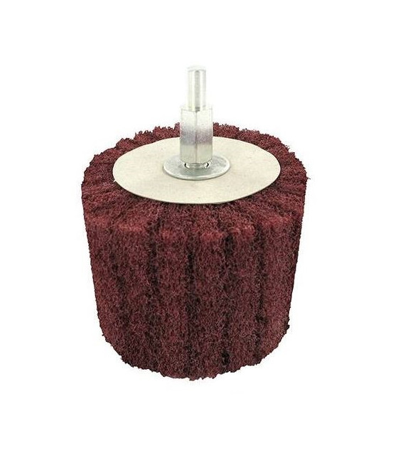 Brosse à satiner cylindrique pour l'inox