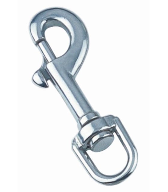 Mousqueton targette à émerillon inox A4