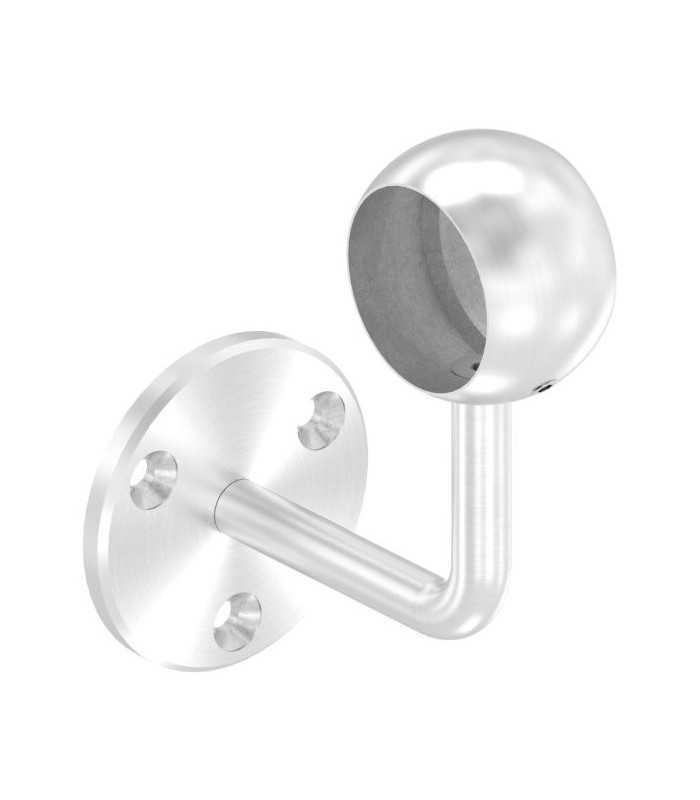 Support mural de main courante avec bague sphérique inox A2