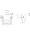 Platine murale ronde D120 mm  inox pour  tube inox 42
