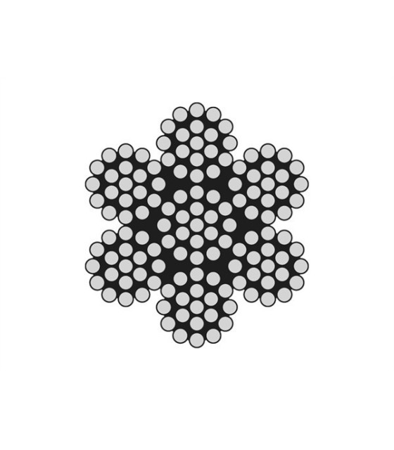 24 mètres câble extra souple 7x19 inox A4