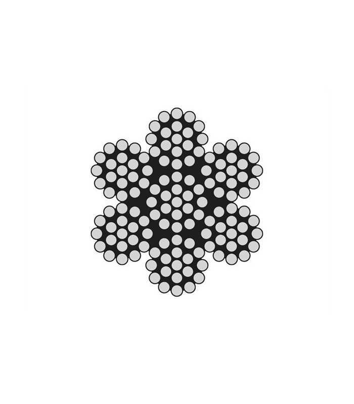 24 mètres câble extra souple 7x19 inox A4 24 mètres câble extra souple 7x19 inox A4